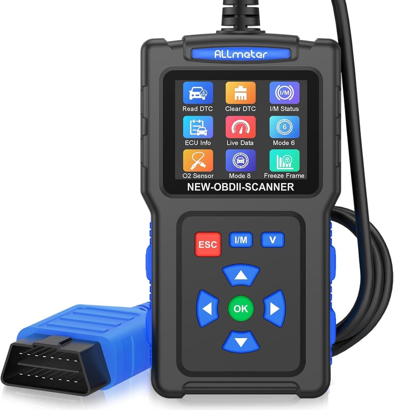 ALLmeter OBD2 autódiagnosztikai készülék hibakód olvasó 9 módú 1996 után kék