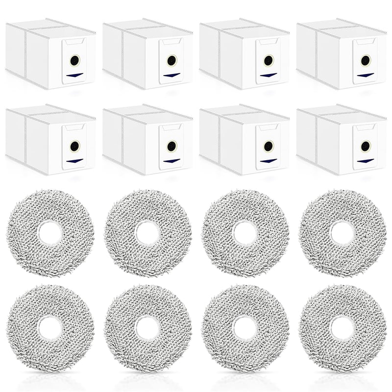 Sada príslušenstva Alloytool pre Ecovacs Deebot T30 Omni / T30 Pro Omni - 16 ks (8 mopovacích utierok + 8 vreciek na prach)