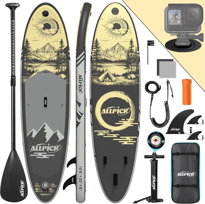 ALLPICK Premium SUP Deszka Szett Felfújható Paddleboard Kamerataartóval