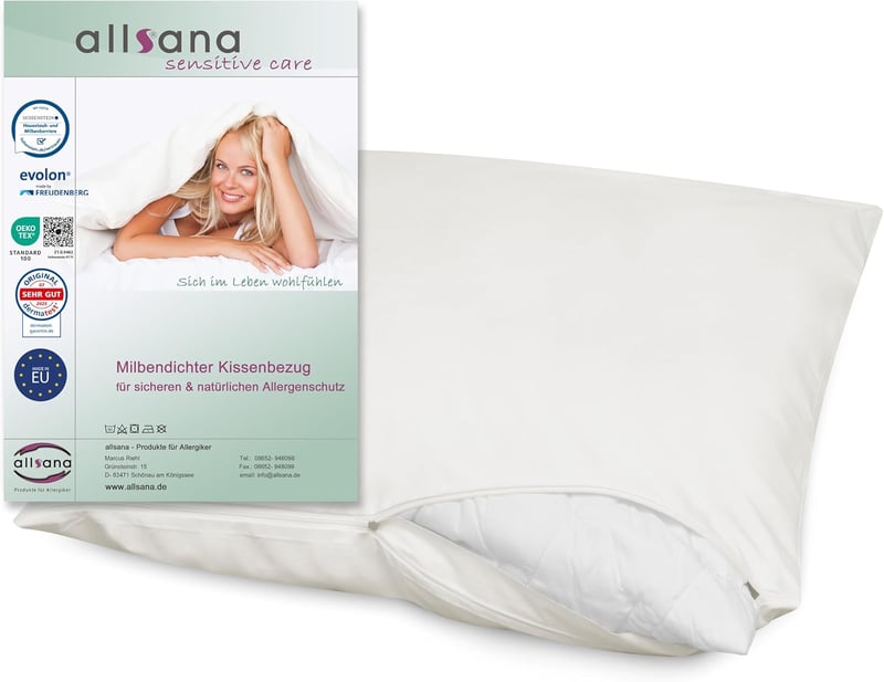 Allsana Allergia Elleni Párnahuzat 80x80 cm | Poratka Védelem | Hypoallergén Parnatakaró - 80 x 80 cm