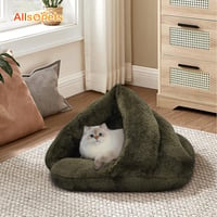 ALLSOPETS Macska és Kutyaágy Sátor L Méret Zöld Csúszásmentes Alappal 2