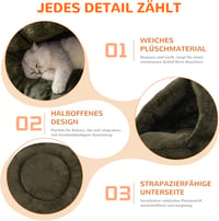 ALLSOPETS Macska és Kutyaágy Sátor L Méret Zöld Csúszásmentes Alappal 5