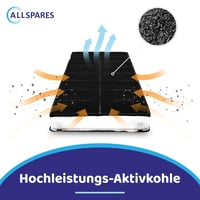 Filtru de carbon activ AllSpares pentru hotă - Bosch DHZ3406, DHZ3405, Siemens LZ34500, Neff Z5143X0, Constructa CD53030 - 420x165x30 mm 3