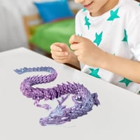 Alnicov 3D Nyomtatott Sárkány Akváriumdísz Mozgó Kristály Dekoráció 6