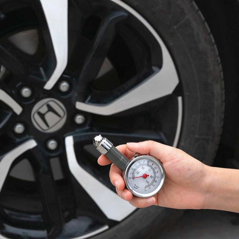 Alnicov Precíziós Nyomásmérő 0-100 PSI Autó Motorkerékpár ATV Bicikli