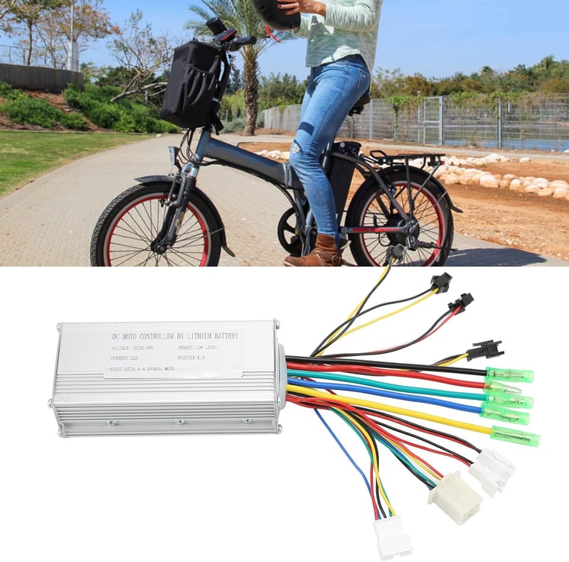 Alomejor 36V 48V 500W Kefe Nélküli Motor Vezérlő Lámpa Kábelezéssel E-bike Kerékpár Roller Elektromos Bicikli Alkatrész