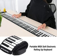 Alomejor 88 Billentyűs Feltekerhető Zongora - Hordozható Digitális Billentyűzet USB MIDI Csatlakozással, Beépített Hangszóróval, Kezdőknek 5