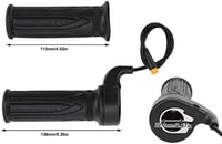Alomejor Elektromos Kerékpár Gázkar ABS Hüvelykujj Szabályozó Vízálló 20 Fokozatú Forgatható Kar 22.2mm Kormányhoz 4