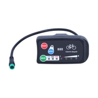 Alomejor LED Zaslon za Električni Bicikl - 36V/48V Kompatibilan E-Bike Brzinomjer - Za KT Kontrolere - Crni 1