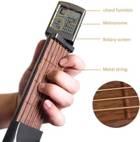 Alomejor Zsebgitár Digitális 6 Bund Akkord Gyakorló Eszköz Forgó Kijelzővel Kezdőknek Hordozható Gitár Tréner 3