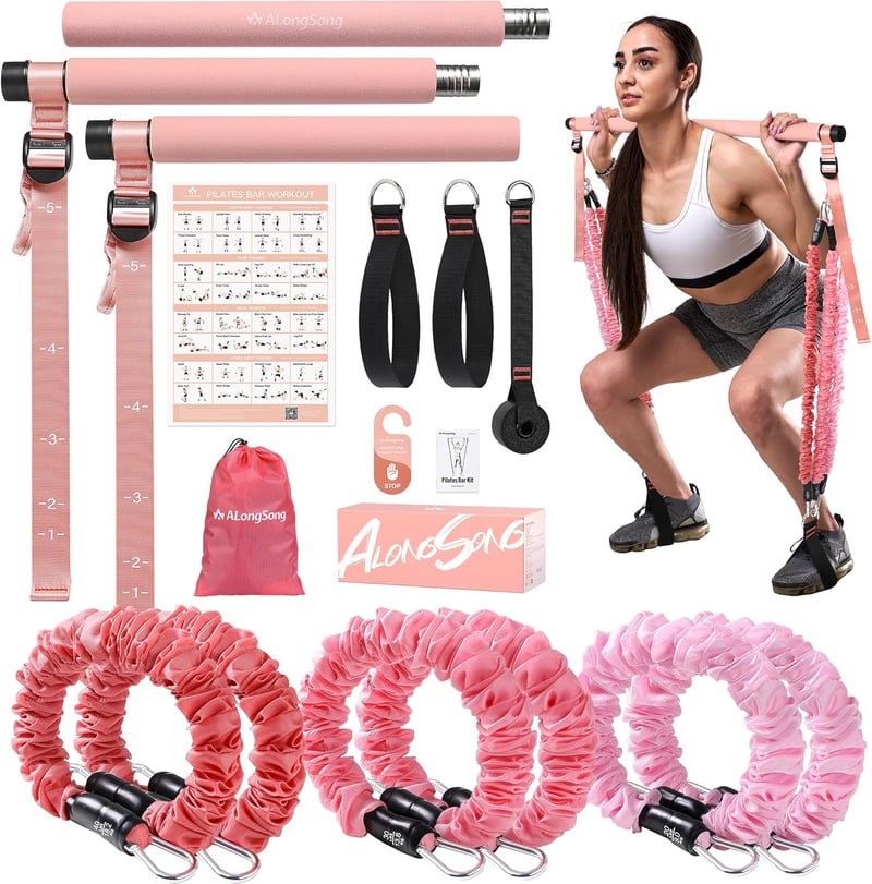 ALongSong Ellenállásos Gumiszalag Szett 6 db Fitnesz Erősítéshez Otthoni Edzéshez