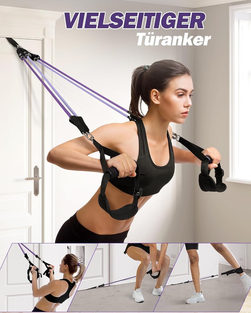 ALongSong Ellenállásos Gumiszalag Szett 6 db Fitnesz Erősítéshez Otthonhoz
