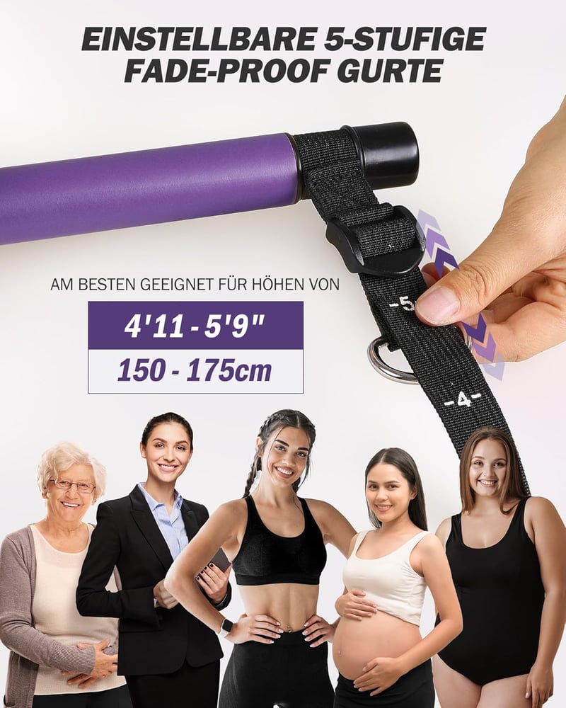 ALongSong Ellenállásos Gumiszalag Szett 6 db Fitnesz Erősítéshez Otthonhoz