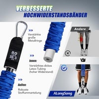ALongSong Klimmzughilfebänder 80-320 LBS Erősítő Szalag Fußstützpedal Edzés 3
