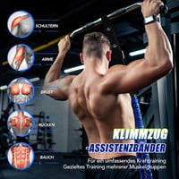 ALongSong Klimmzughilfebänder 80-320 LBS Erősítő Szalag Fußstützpedal Edzés 7