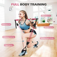 ALongSong Pilates Bar Kit 6 Ellenállásos Szalaggal Otthoni Edzéshez Állítható Magasság 7
