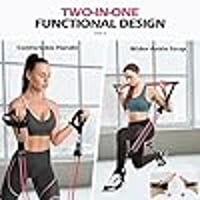 ALongSong Pilates Bar Kit 6 Ellenállásos Szalaggal Otthoni Edzéshez Állítható Magasság 4