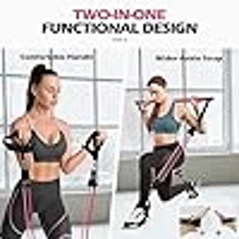 ALongSong Pilates Bar Kit 6 Ellenállásos Szalaggal Otthoni Edzéshez Állítható Magasság