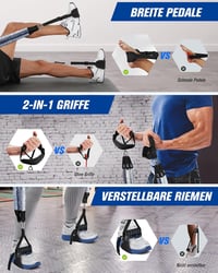 ALongSong Pilates rúd készlet ellenállásgumikkal otthoni edzéshez - szürke - 50/60/70 lbs 6