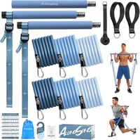 ALongSong Pilates rúd ellenállásos gumikötél szett 180-360 LBS fitnesz edzéshez 1