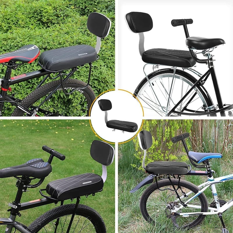 alouweekuky Kerékpár Hátsó Ülés Támlával - Gyermek és Felnőtt Bicikli Nyereg BMX Mountainbike