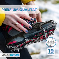 Protišmykové návleky na obuv Alpenbears s 19 hrotmi z nehrdzavejúcej ocele 2