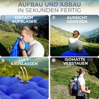 Nafukovacia kempingová a vzduchová karimatka Alpenwert na turistiku, trekking a backpacking – ultral'ahká, malé balenie – Víťaz testu 2026 4