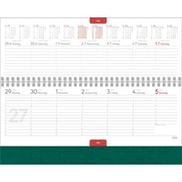 Stolový kalendár Alpha Edition Nature Line Forest 2026 – na šírku, 29,7 × 13,5 cm, týždenný rozvrh 2