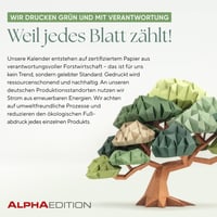 Stolový kalendár Alpha Edition Nature Line Forest 2026 – na šírku, 29,7 × 13,5 cm, týždenný rozvrh 3