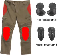 Alpha Rider Motoros Védőpárnás Denim Nadrág Férfi 3XL Zöld 3