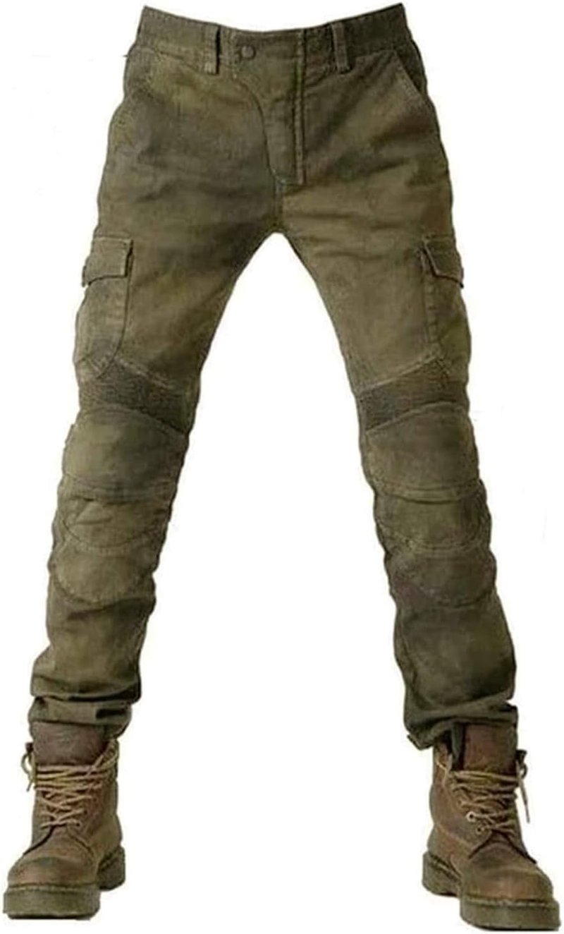 Alpha Rider Motoros Védőpárnás Denim Nadrág Férfi 3XL Zöld