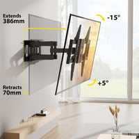 Alphamount forgó TV tartó 37-80 colos tévéhez, dönthető fali konzol 45 kg-ig 4