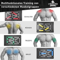 ALPHASKIN 9 az 1-ben Összecsukható Fekvőtámasz Tábla - Otthoni Edzés, Izomfejlesztés, Csúszásmentes Fogantyúkkal, ABS Műanyag, Többféle Edzé 4