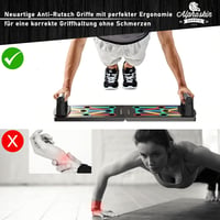 ALPHASKIN 9 az 1-ben Összecsukható Fekvőtámasz Tábla - Otthoni Edzés, Izomfejlesztés, Csúszásmentes Fogantyúkkal, ABS Műanyag, Többféle Edzé 3