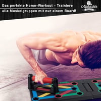 ALPHASKIN 9 az 1-ben Összecsukható Fekvőtámasz Tábla - Otthoni Edzés, Izomfejlesztés, Csúszásmentes Fogantyúkkal, ABS Műanyag, Többféle Edzé 5