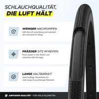 Duša na bicykel Alphatrail Rick 28 palcov, ventil AV Schrader, sada 2 ks – kompatibilná so značkami Schwalbe, Continental, Michelin, Kenda a Maxxis 4