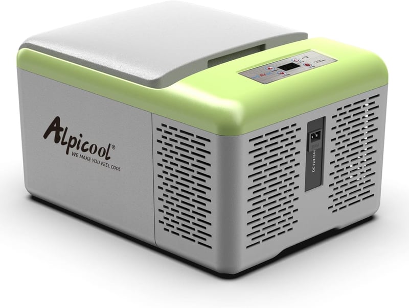 Alpicool C9PT 9L 12 V kompresszoros autós hűtőláda zöld szürke mini hűtő doboz campinghoz autó teherautó csónak lakóautó