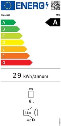 Alpicool LGMP8 8L Autós Hűtőbox 12V Kompresszoros Hordozható Fagyasztó USB -20°C 9