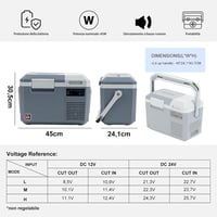 Alpicool LGMP8 8L Autós Hűtőbox 12V Kompresszoros Hordozható Fagyasztó USB -20°C 6
