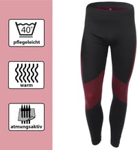 ALPIDEX Férfi Funkcionális Alsónemű Termikus Síalsó Lélegző Gyors Száradó - L-XL, Black-red 4