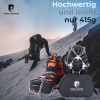 ALPIN LOACKER Grödel Hágóvas Túracipőhöz - Könnyű Csúszásgátló Jégkarmok M-es Méret (36-40) Hegymászáshoz, Téli Túrázáshoz 2