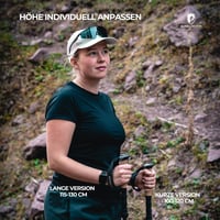 Bete de trekking pliabile ALPIN LOACKER din aluminiu cu mâner EVA, lungi – Bețe telescopice ușoare pentru drumeții și Nordic Walking, pentru bărbați și femei 4