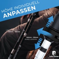 Bete de trekking pliabile ALPIN LOACKER din aluminiu cu mâner EVA, lungi – Bețe telescopice ușoare pentru drumeții și Nordic Walking, pentru bărbați și femei 6