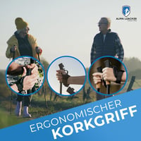 ALPIN LOACKER Teleszkópos Nordic Walking Túrabot Szett, Alumínium, Parafa Markolattal, Könnyű, Állítható Méretű Túrabotok Férfiaknak és Nőkn 3