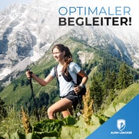 ALPIN LOACKER Teleszkópos Túrabot Alumínium Parafa Fogantyúval, Könnyű Nordic Walking Bot Férfiaknak és Nőknek, Síeléshez és Túrázáshoz - Aluminium - red clamping rings 7