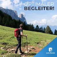 ALPIN LOACKER Teleszkópos Túrabot Szénszálas Alumínium Parafa Fogantyú Könnyű Nordic Walking Bot Férfi Női Síelés Túrázás Hegyi Sport 6