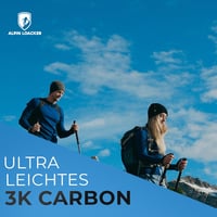 ALPIN LOACKER Teleszkópos Túrabot Szénszálas Alumínium Parafa Fogantyú Könnyű Nordic Walking Bot Férfi Női Síelés Túrázás Hegyi Sport 2