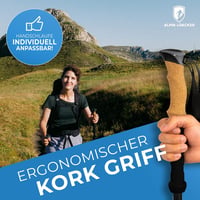 ALPIN LOACKER Teleszkópos Túrabot Szénszálas Alumínium Parafa Fogantyú Könnyű Nordic Walking Bot Férfi Női Síelés Túrázás Hegyi Sport 3