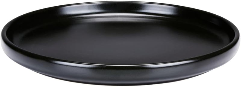 Alpina 16 részes kőedény étkészlet 4 személyre - tányér, tál, bögre szett - 16-piece, Black