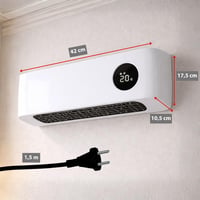 Alpina 2000W Kerámia Fali Fűtőtest Digitális Termosztáttal és Időzítővel 3